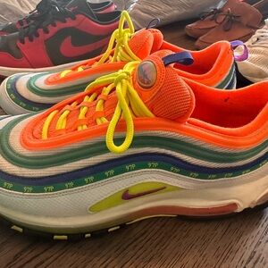 Nike Air Max 97 with Orange and Yellow Accents